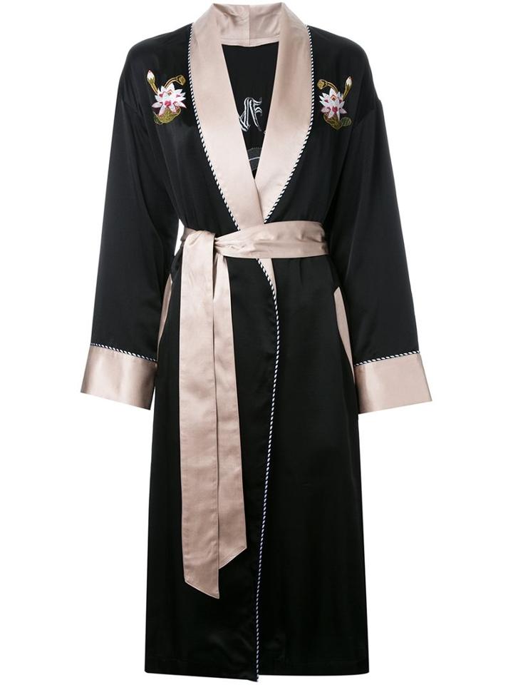 G.v.g.v. Embroidered Flower Robe Coat