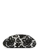 Chanel Pre-owned Lace Camellia Clutch Bag - Black