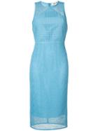 Diane Von Furstenberg Fitted Dress, Women's, Size: 6, Blue, Polyester/spandex/elastane/acetate/viscose