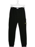 Stone Island Junior Teen Logo Track Trousers - Black