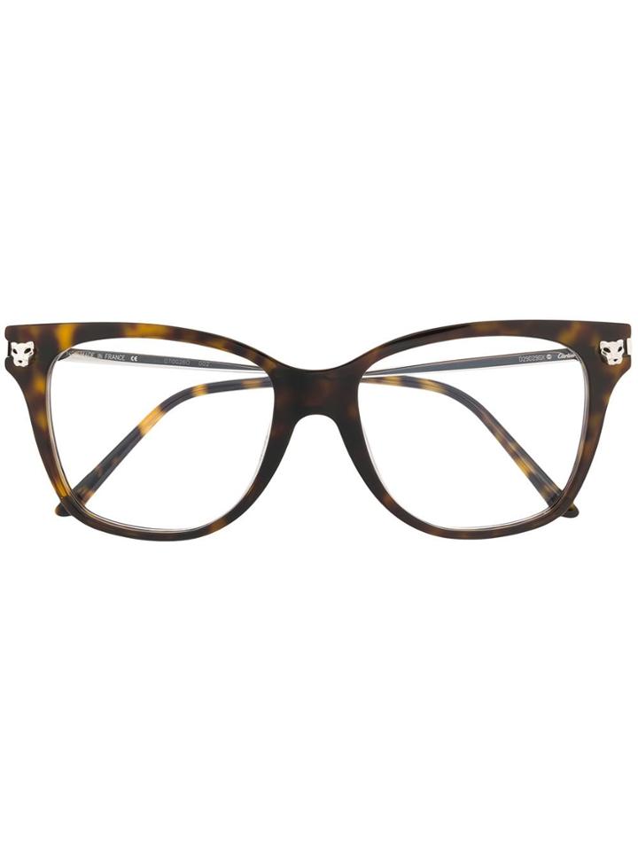 Cartier Cat-eye Glasses - Brown