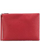 Bottega Veneta Baccara Woven Briefcase - Red