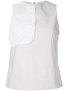 Lydia L. - Plisse Panelled Top - Women - Polyester - 36, Nude/neutrals, Polyester