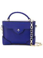 Manu Atelier Micro Bold Top Handle Bag - Blue