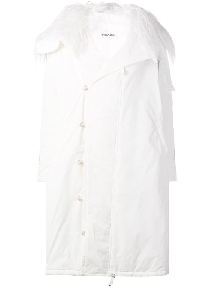 Brognano Long Fur Parka - White
