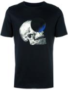 Cy Choi Skull Print T-shirt, Men's, Size: Medium, Black, Cotton