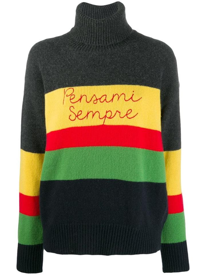 Giada Benincasa Logo Striped Jumper - Grey