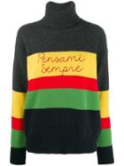 Giada Benincasa Logo Striped Jumper - Grey