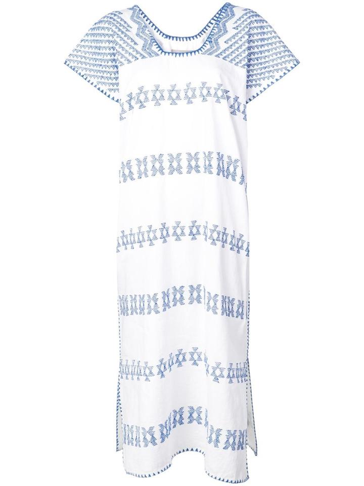 Pippa Holt Embroidered Midi Dress - White