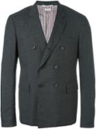 Thom Browne Double-breasted Blazer, Men's, Size: 4, Grey, Cupro/wool