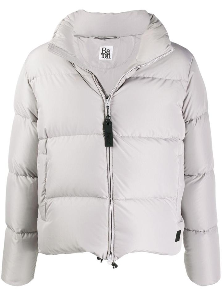 Bacon High-neck Puffer Jacket - Grey