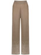 Mara Mac Knit Palazzo Pants - Brown