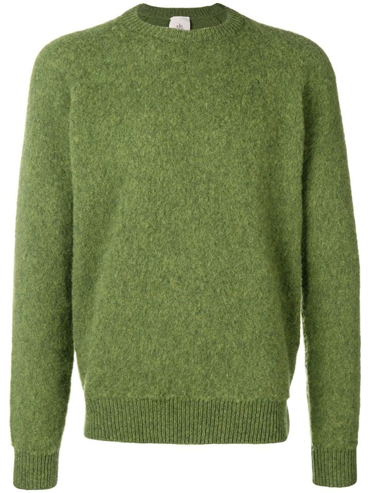 Eleventy Round Neck Jumper - Green