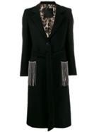Philipp Plein Fringed Cowboy Coat - Black