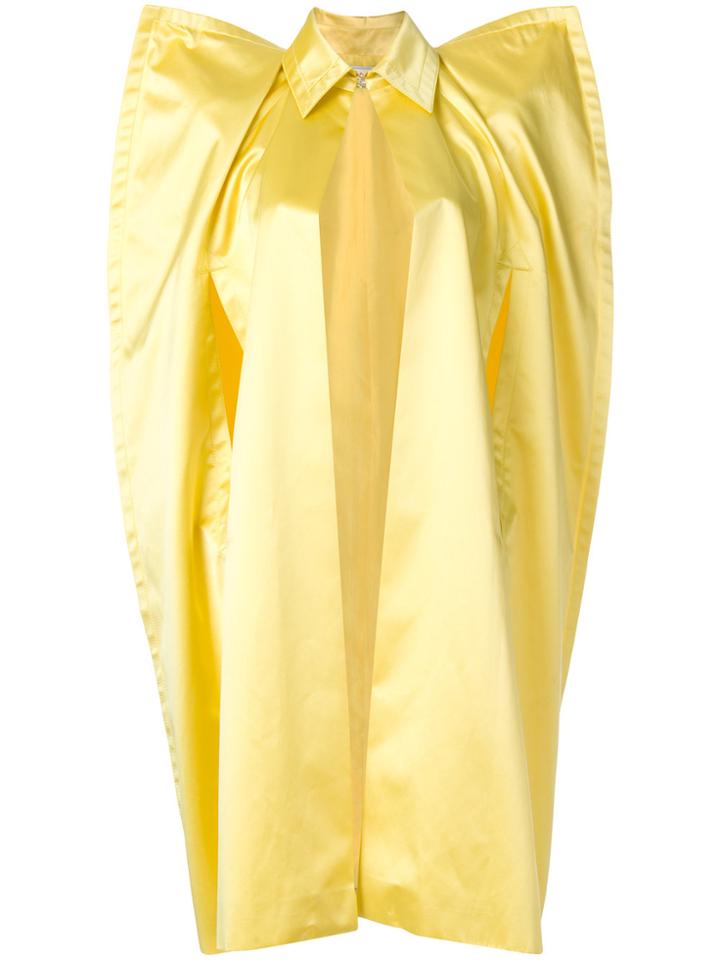 Nina Ricci Pointed Shoulder Cape - Yellow & Orange
