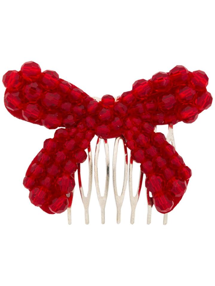 Simone Rocha Small Bow Hair Clip - Red