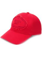 Prada Logo Patch Cap - Red