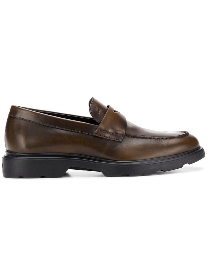 Hogan Classic Laceless Loafers - Brown
