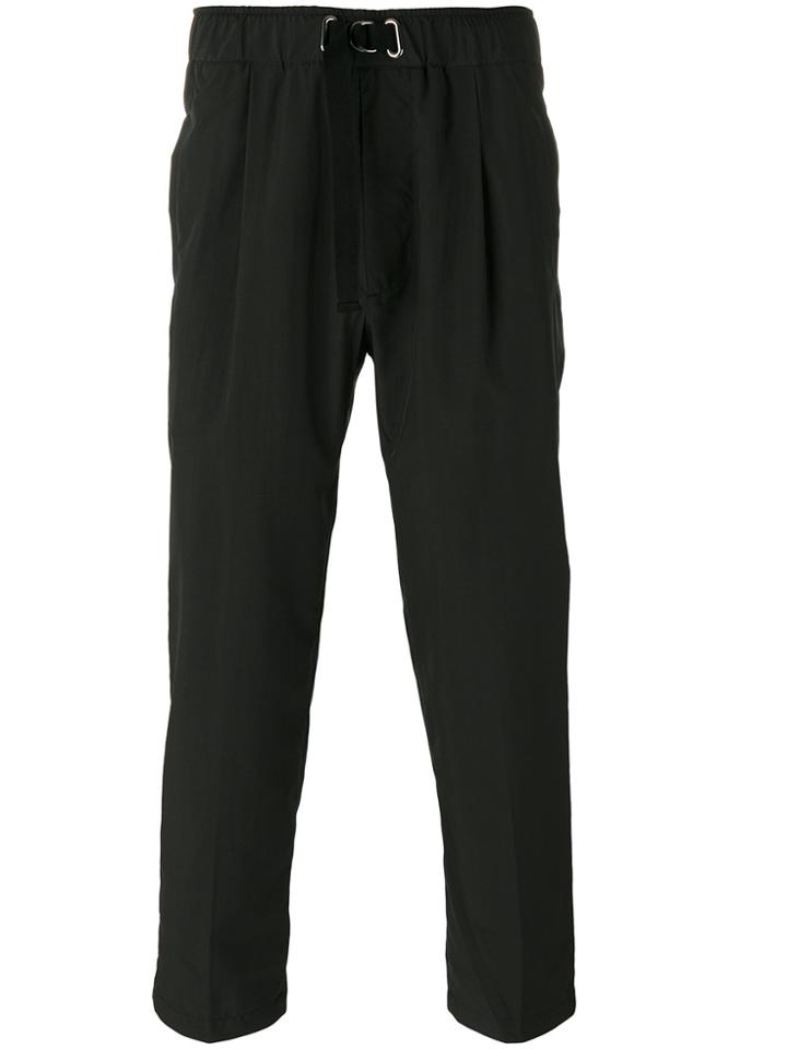 Diesel Pleat Detail Cropped Trousers - Black