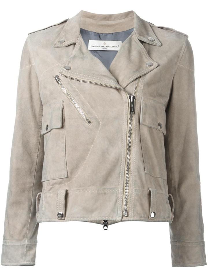 Golden Goose Deluxe Brand Classic Biker Jacket - Nude & Neutrals