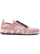 Ann Demeulemeester Concealed Lace Sneakers - Pink & Purple