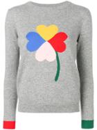 Chinti & Parker Flower Knitted Jumper - Grey