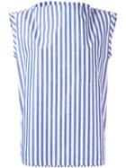 Barena Striped Sleeveless Blouse, Women's, Size: Xs, Blue, Cotton