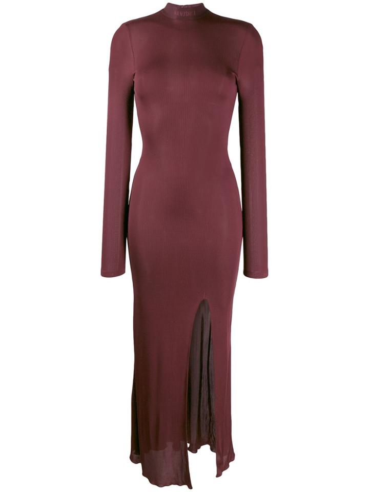 Nanushka Roll Neck Dress - Red