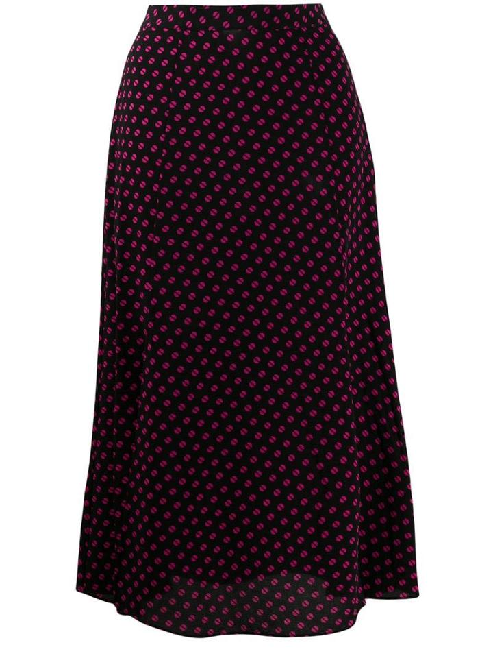 Michael Michael Kors Printed Midi Skirt - Black