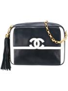 Chanel Vintage Contrast Logo Shoulder Bag