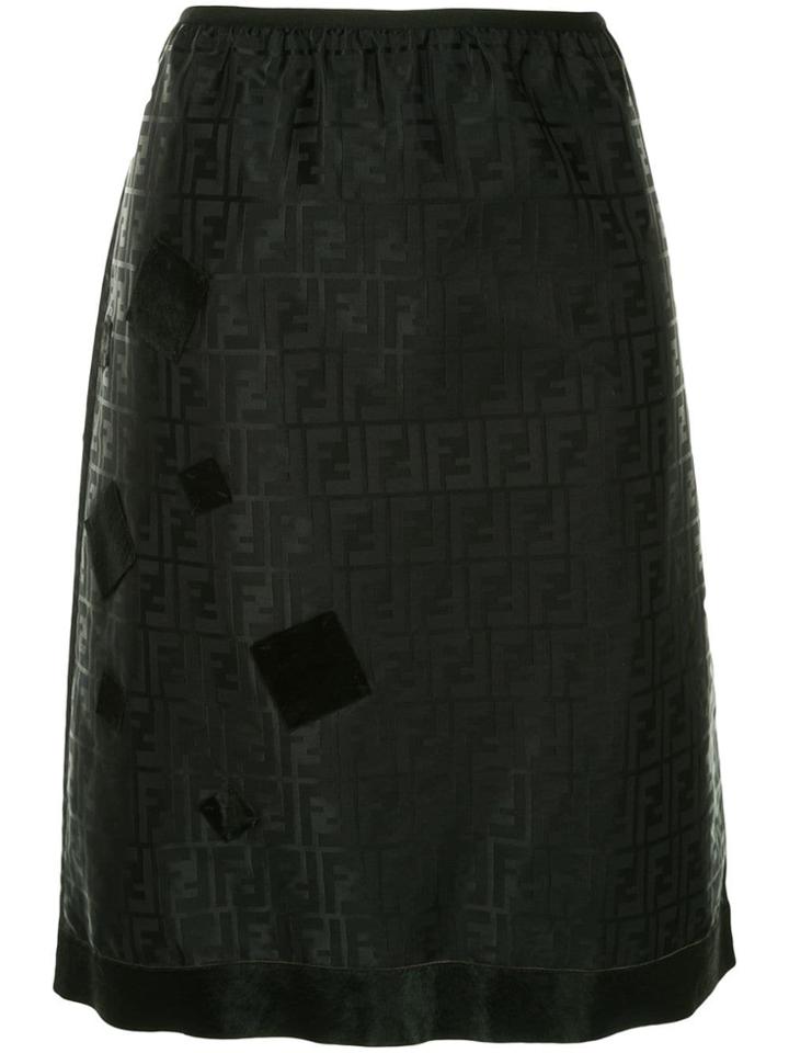 Fendi Vintage Monogram Skirt - Black