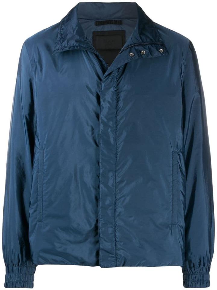 Prada High Collar Boxy Windbreaker - Black