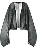 Sid Neigum Structured Sheer Pleated Blouse - Black