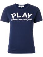 Comme Des Garçons Play Slim Fit Logo T-shirt - Blue