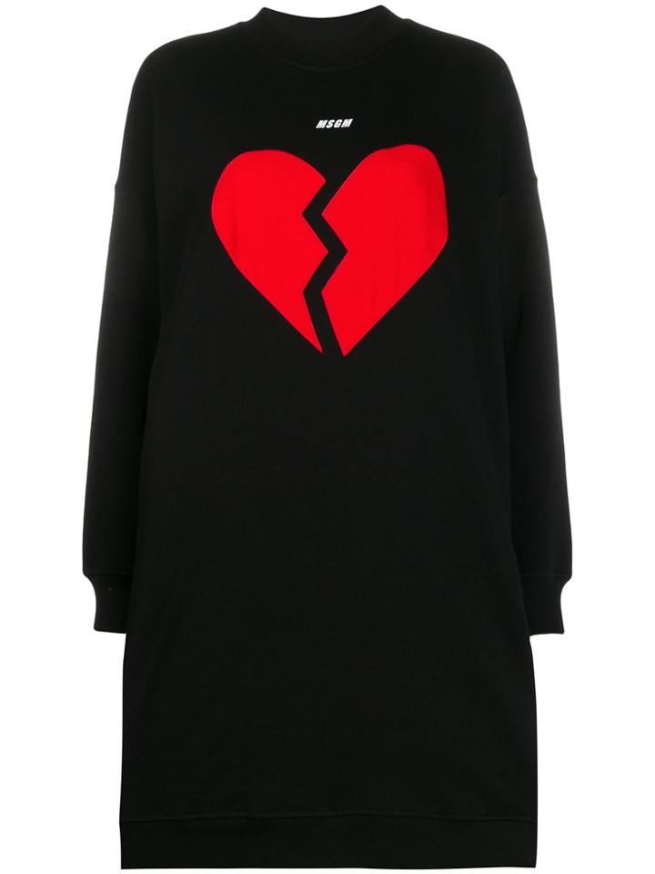 Msgm Broken Heart Sweater - Black