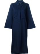 Odeeh Wide Sleeve Shirt Dress, Women's, Size: 34, Blue, Cotton