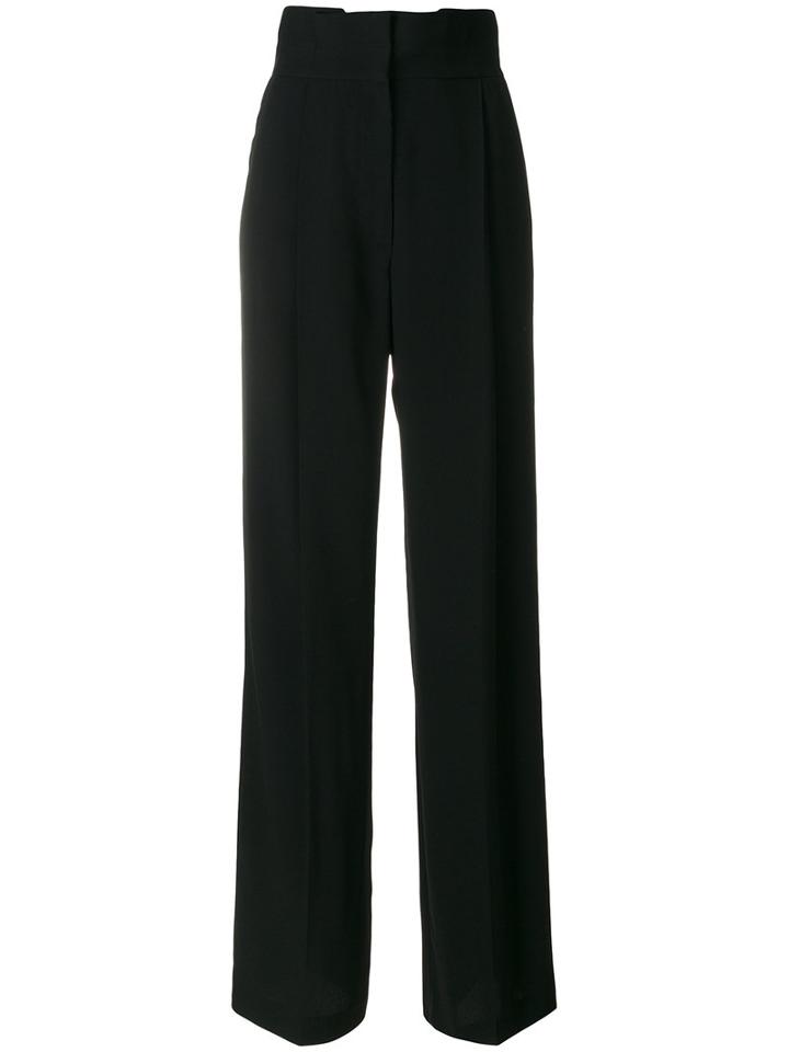 Msgm - High Waisted Trousers - Women - Polyester/acetate/viscose - 38, Black, Polyester/acetate/viscose