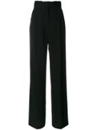 Msgm - High Waisted Trousers - Women - Polyester/acetate/viscose - 38, Black, Polyester/acetate/viscose