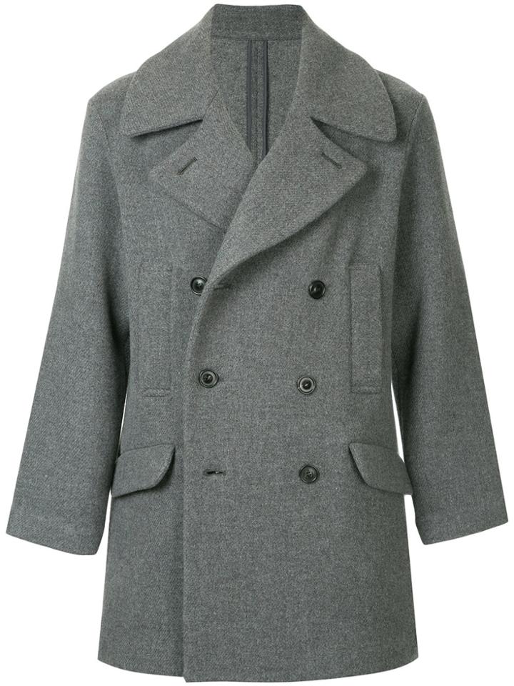 Unused Double-breasted Coat - Grey