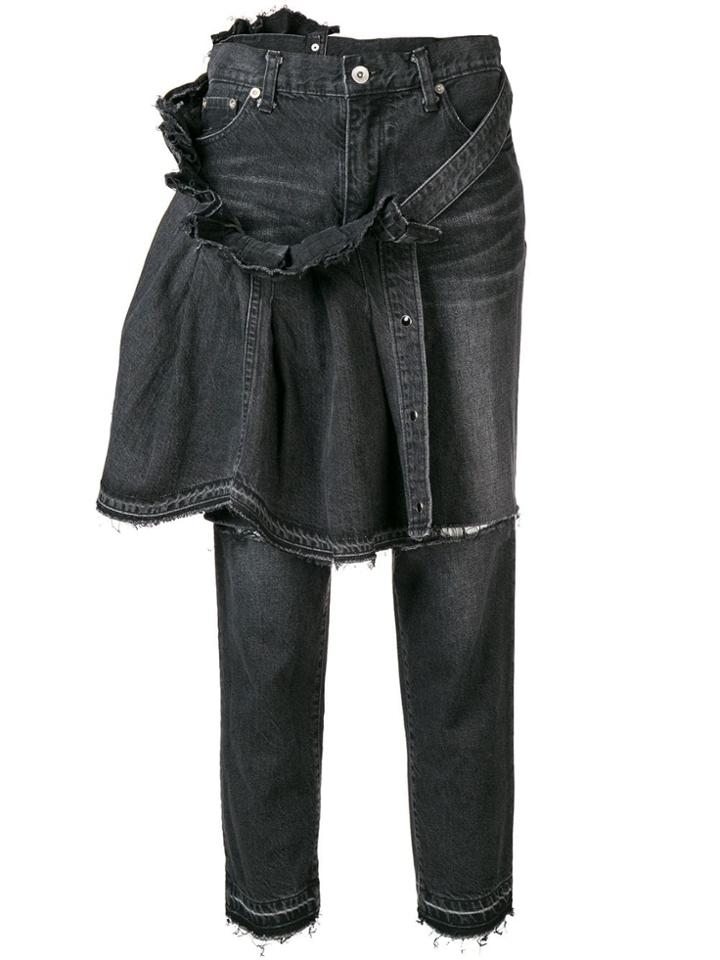 Sacai Straight-leg Jeans - Black