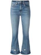 Rag & Bone /jean Cropped Flared Jeans, Women's, Size: 27, Blue, Cotton/polyurethane
