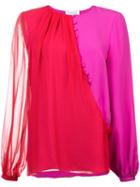 Prabal Gurung Contrast Long-sleeve Blouse - Pink