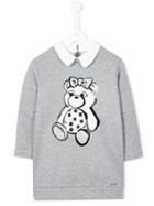 Simonetta Mini Bear Print Dress, Toddler Girl's, Size: 2 Yrs, Grey