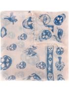 Alexander Mcqueen 'surreal Chams' Scarf, Women's, Nude/neutrals, Silk/modal