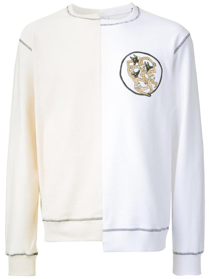 J.w.anderson Panelled Sweatshirt, Men's, Size: Xl, White, Cotton