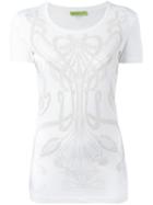 Versace Jeans Studded Design T-shirt, Women's, Size: Medium, White, Cotton/modal