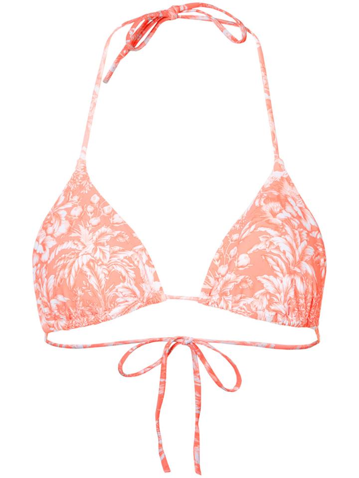 Onia Megan Triangle Bikini Top - Pink & Purple