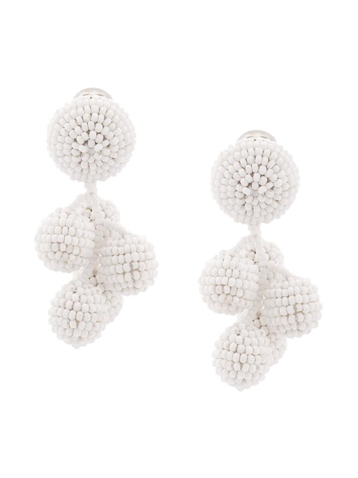 Sachin & Babi Mini Coconuts Clip-on Earrings - White