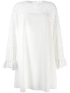 Giamba Lace Insert Dress - White