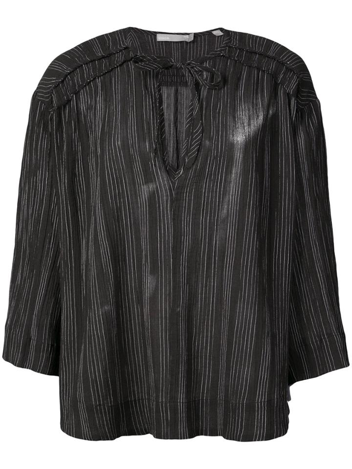 Vince Striped Blouse - Black